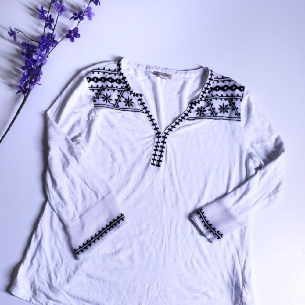 Lucky Brand Women's Short Sleeve Blouse